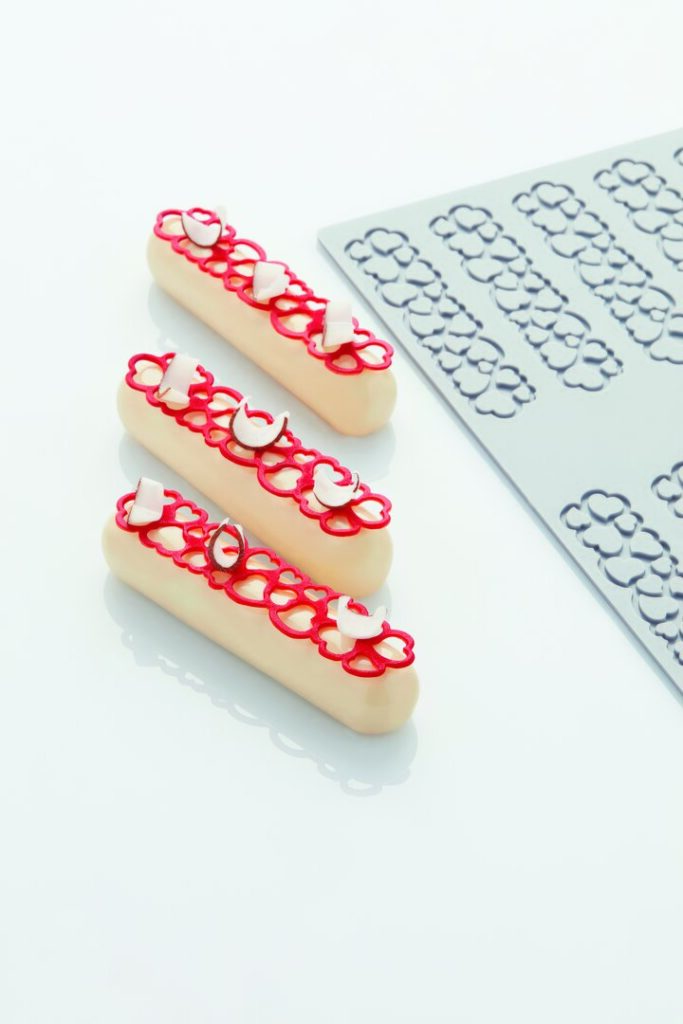 STAMPO IN SILICONE "ECLAIR CUORI"