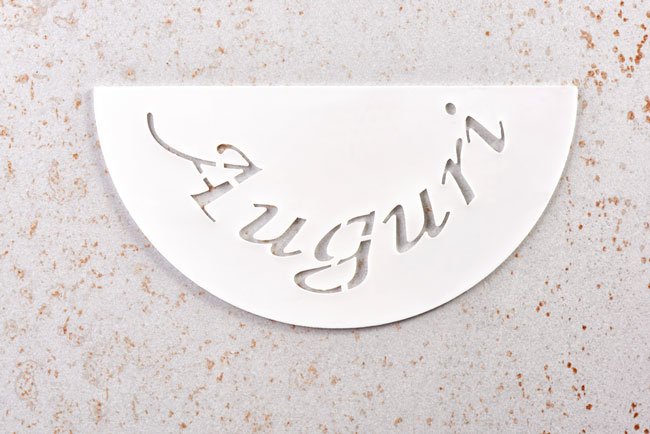 Auguri - Stencil in silicone alimentare